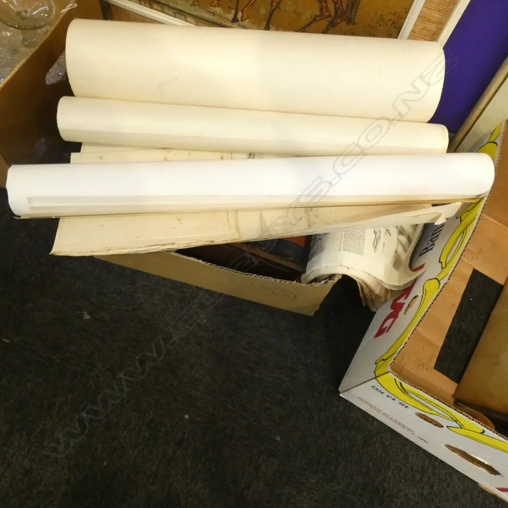 BOX LOT ARCHITECTURAL POSTERS, SHEET MUSIC, BOOK BOX ETC Image 1++