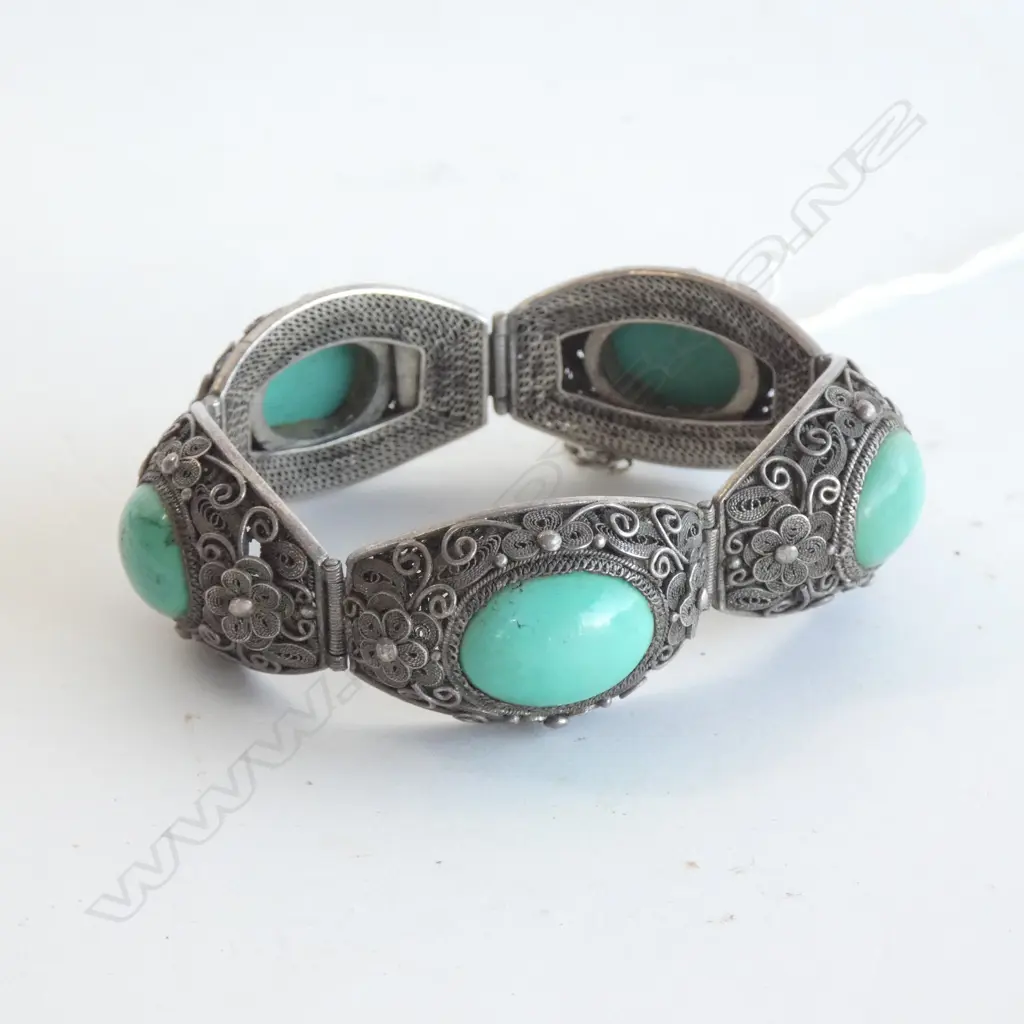 SILVER AND TURQUOISE? BRACELET Image 1++