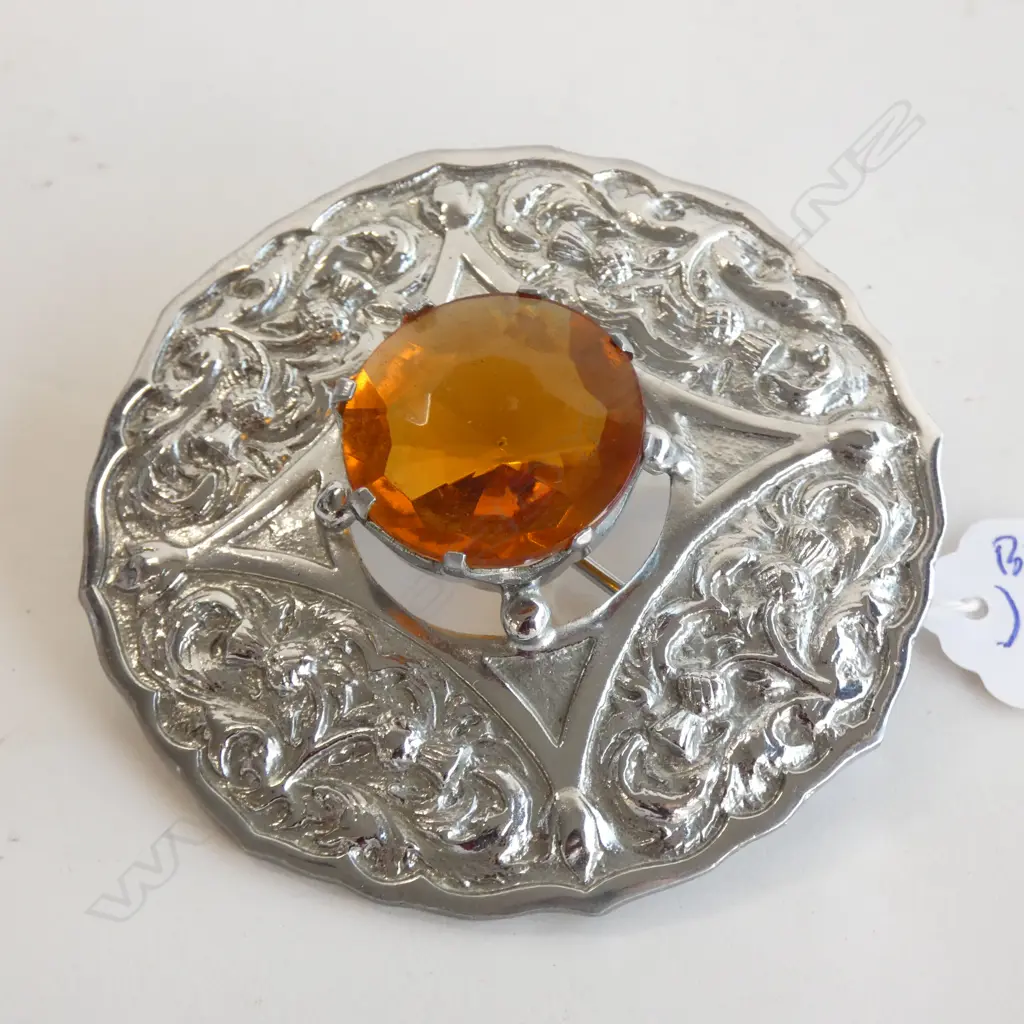 LARGE SCOTTISH THISTLE BROOCH D 90 MM Image 1++