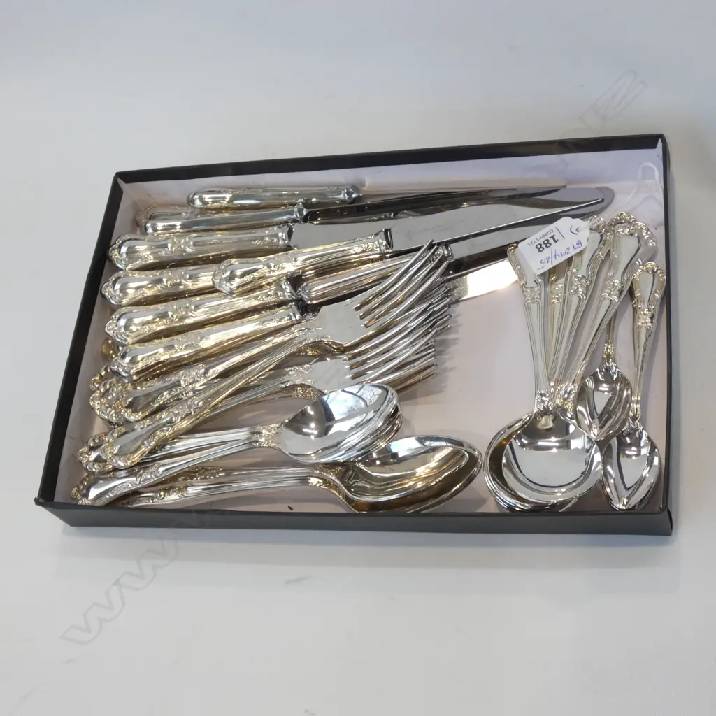 SILVER PLATE CUTLERY SET " COUNTESS" STANLEY RODGERS 44 PIECES Image 1++