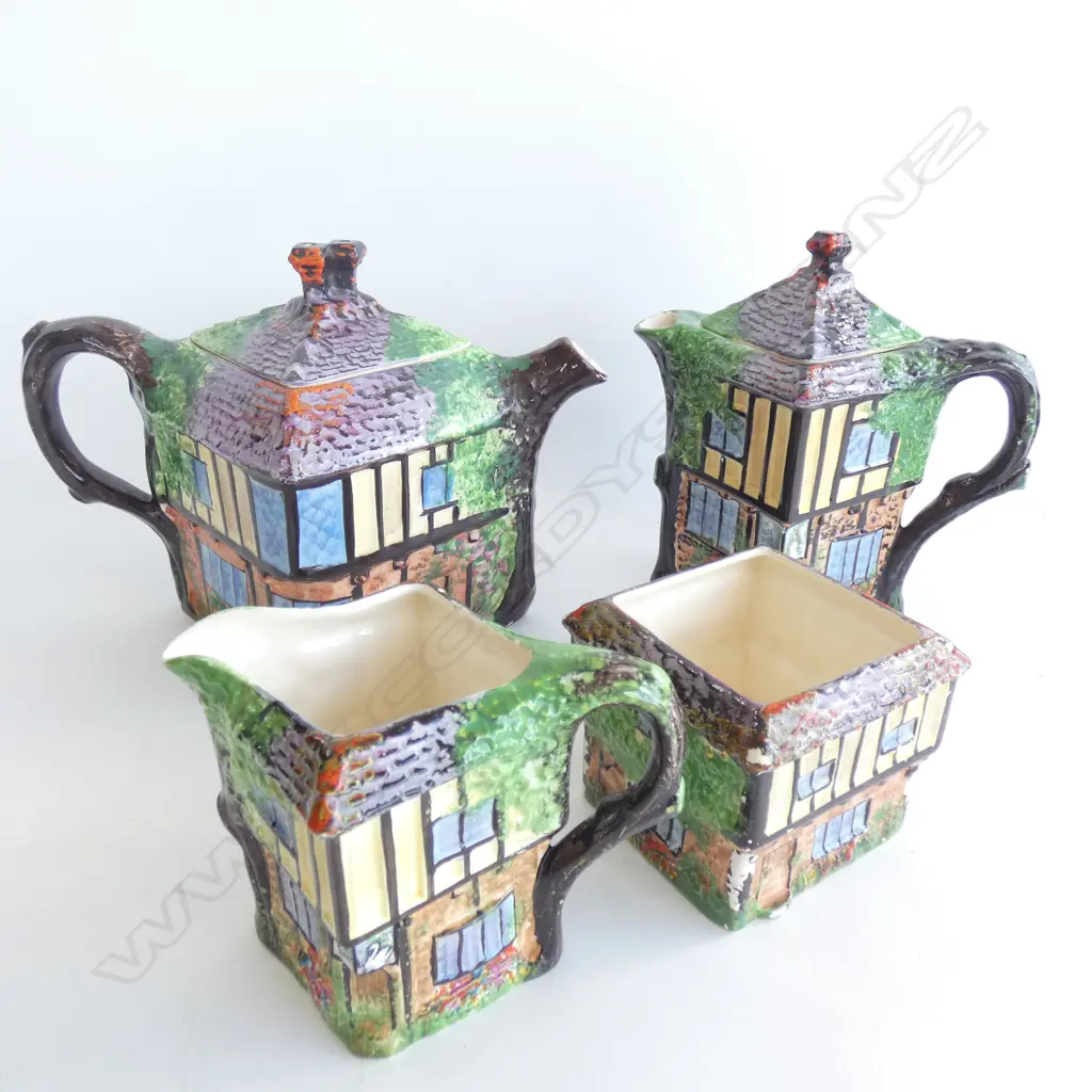 A GRIMWADES “YE OLDE SWAN" TEA SET, 1930s Image 1++