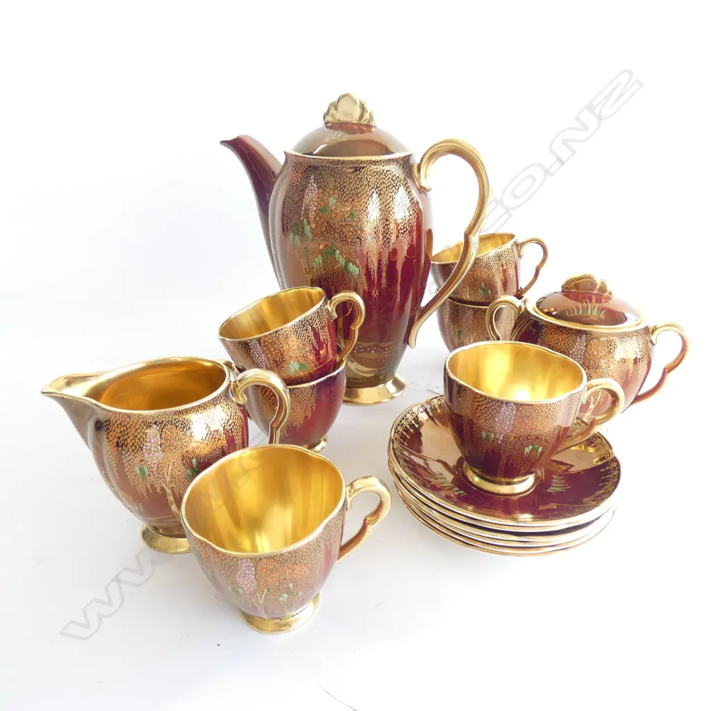 A CARLTON WARE ENAMELLED COFFEE SET, NEW STORK DESIGN, Image 1++
