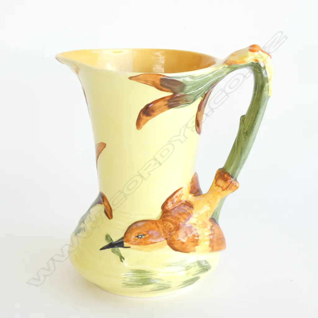 A BURLEIGH WARE JUG, KINGFISHER. H.200mm Image 1++