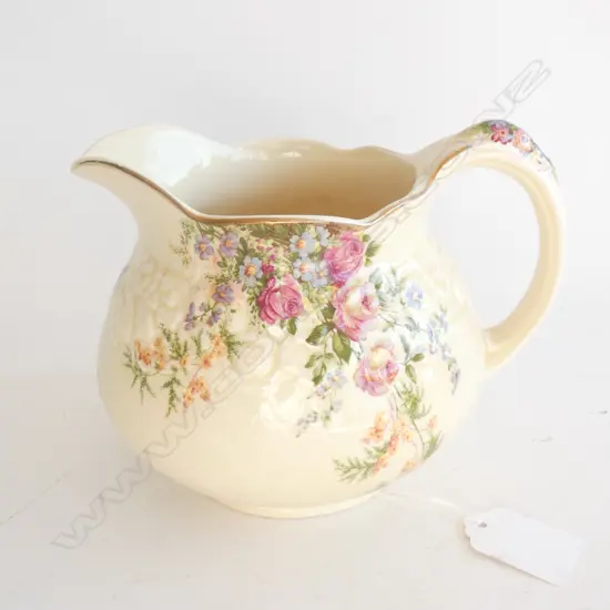 A CROWN DUCAL ROSALIE JUG. H.120mm