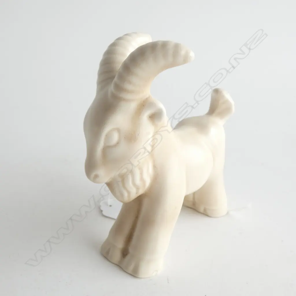 A BESWICK GOAT, DESIGNED BY MR OWEN. NO.389, WHITE SATIN MATT.  H.120mm Image 1++