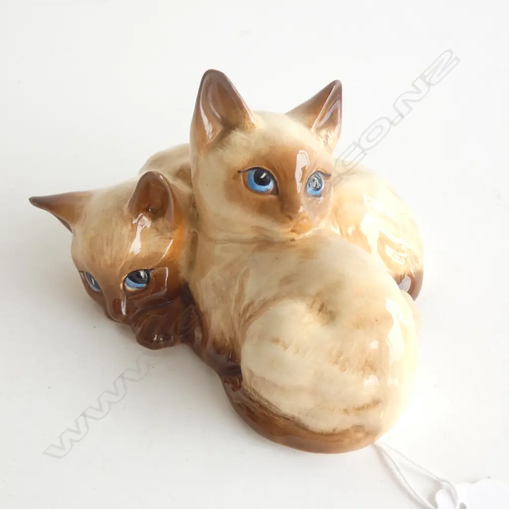 BESWICK SIAMESE KITTENS, CHOCOLATE POINT, NO.1296. L.120mm Image 1++