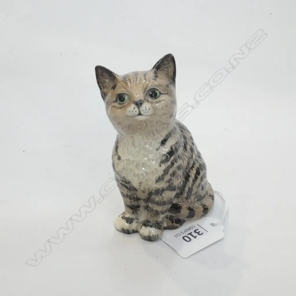 A BESWICK SWISS ROLL GREY TABBY CAT, NO.1866.  H.90mm Image 1++