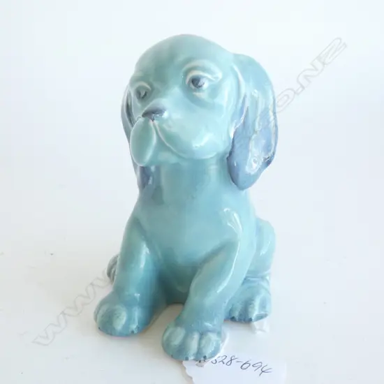 A BESWICK DOG, BLUE