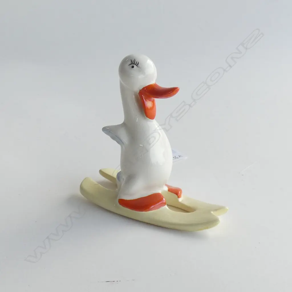 BESWICK DUCK ON YELLOW SKIS. H.80mm Image 1++