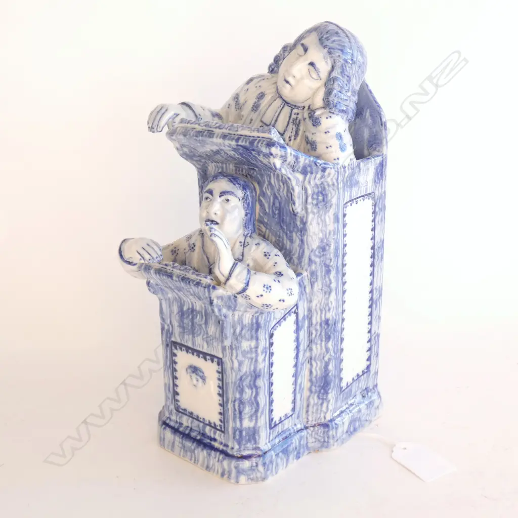 A STAFFORDSHIRE (WOOD FAMILY STYLE) PULPIT GROUP, MOSES AND THE VICAR, H.260mm Image 1++