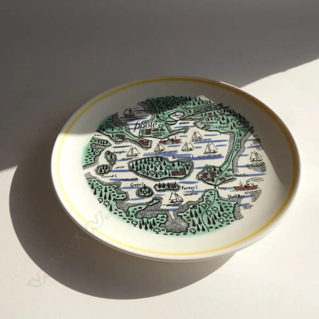 A POOLE  PLATE, WITH MAP OF POOLE HARBOUR Image 1++
