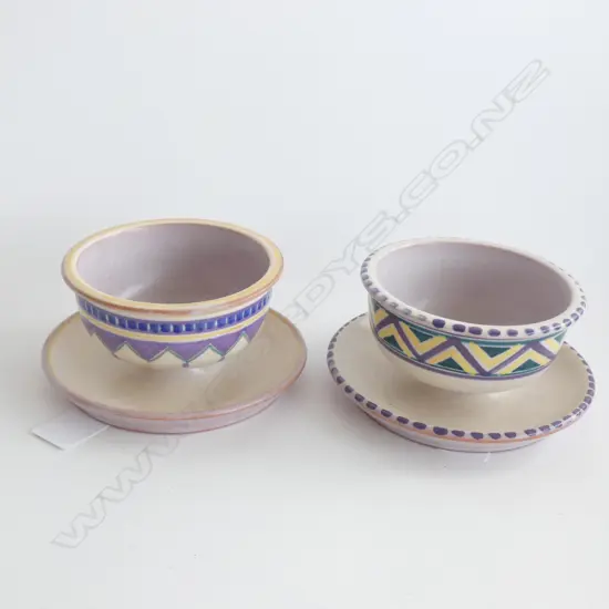 TWO POOLE GRAPEFRUIT DISHES (CARTER STABLER ADAMS LTD.)