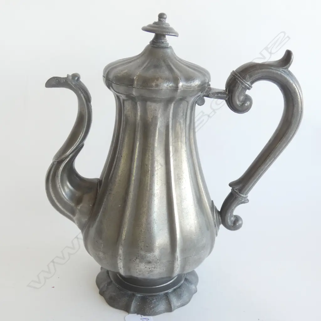 A PEWTER COFFEE POT Image 1++