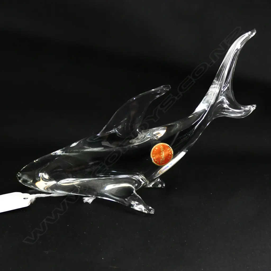 AN ART GLASS FISH PAPERWEIGHT AND ART GLASS MODERN MURANO FISH… Image 1++