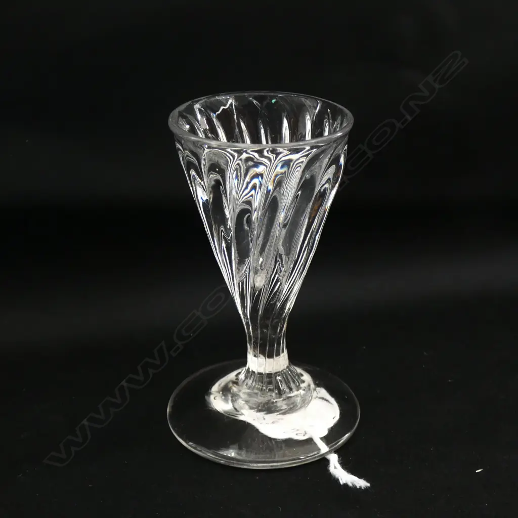 TWO ENGLISH WINE GLASSES, & OPALISED CHEMIST'S BOTTLE Image 1++