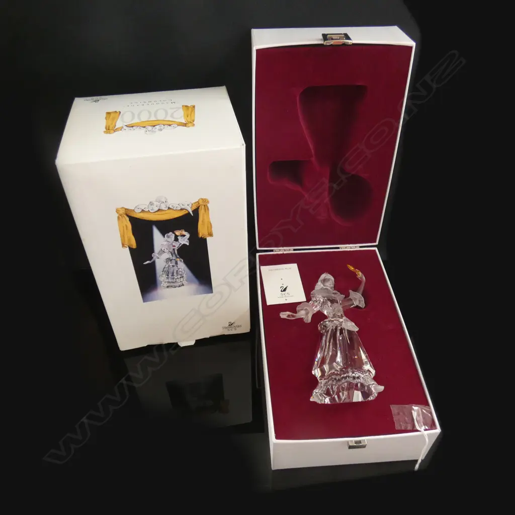 SWAROVSKI CRYSTAL 2000 MASQUERADE COLUMBINE H 160MM - IN ORIGINAL BOX W SLEEVE & CERTIFICATE  Image 1++
