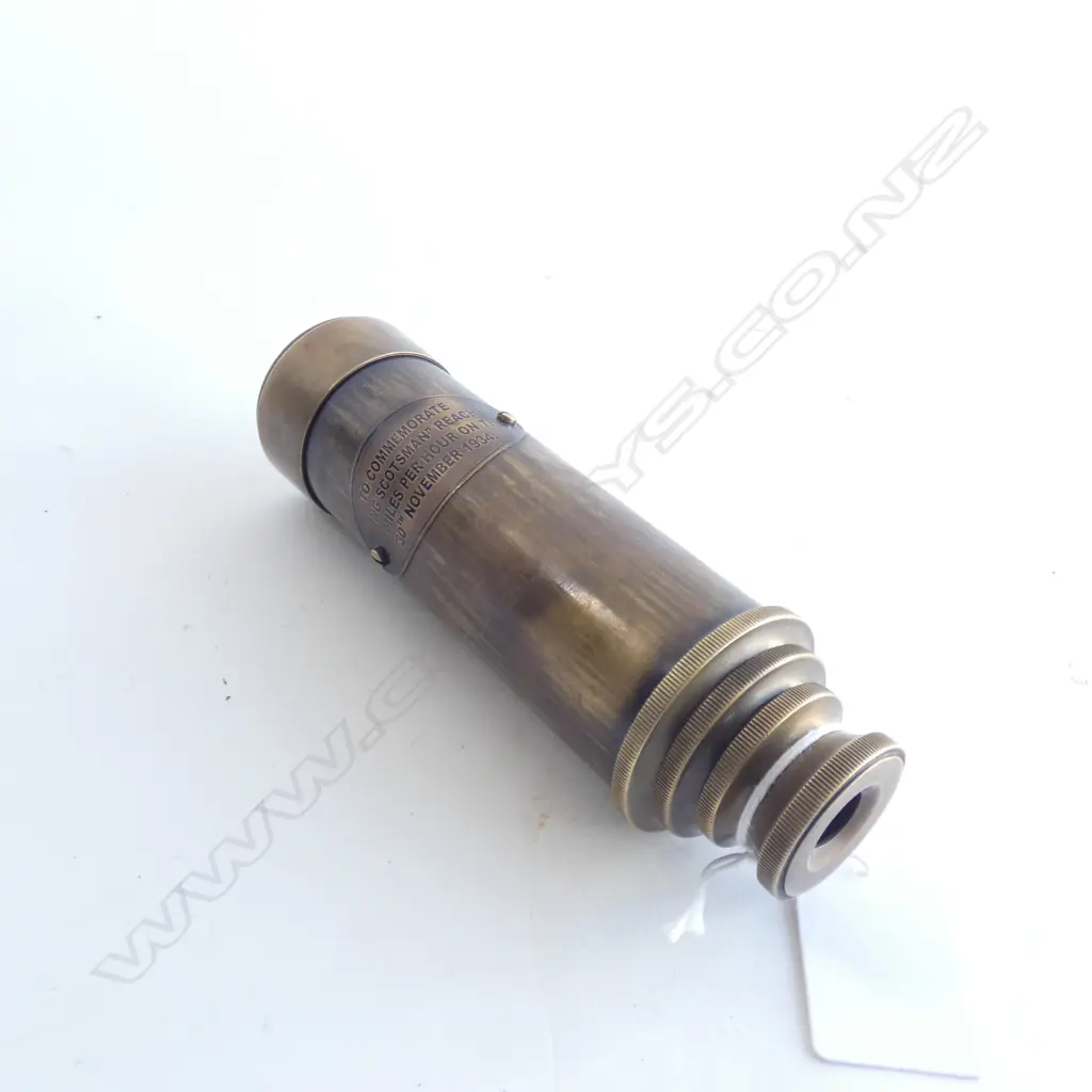 FOUR DRAW TELESCOPE WITH COMMEMORATIVE PLAQUE Image 1++