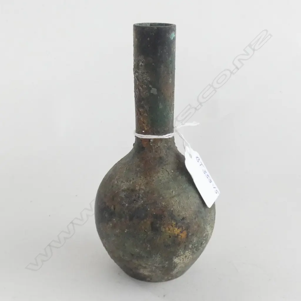 ELEGANT ORIENTAL VASE VERDEGRIS PATINA Image 1++