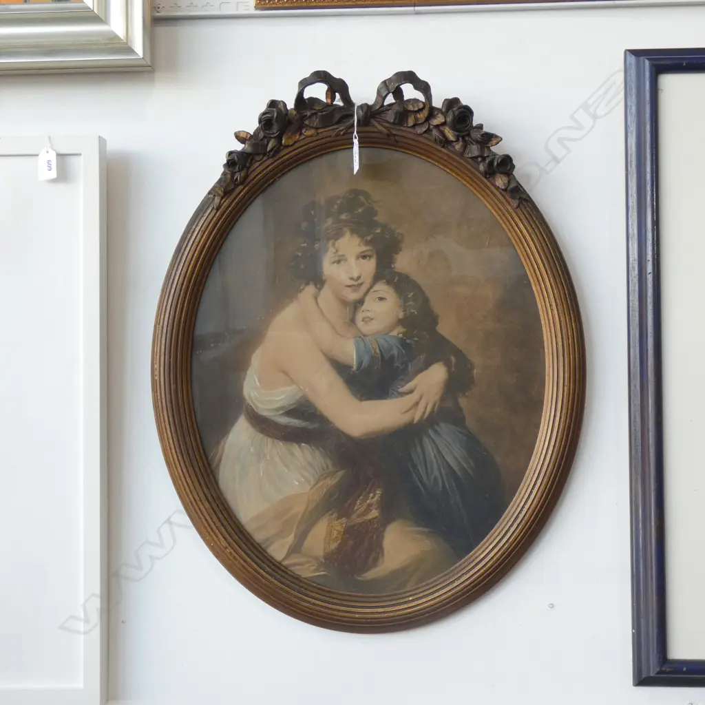 MOTHER & CHILD PRINT IN GILT FRAME  Image 1++