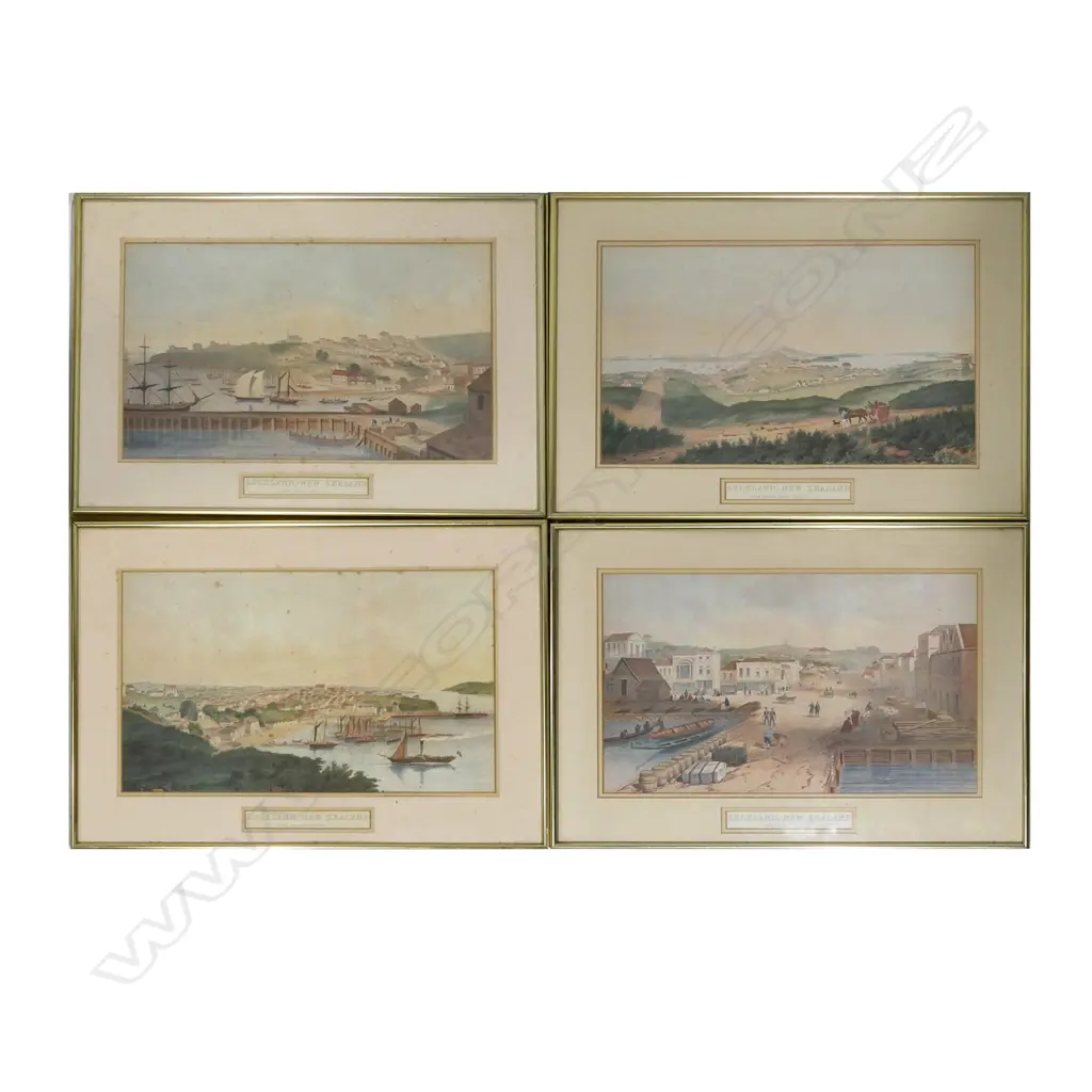 SET FOUR EARLY AUCKLAND COLOURED LITHOGRAPHS, IMAGE SIZE 275 X 445MM Image 1++