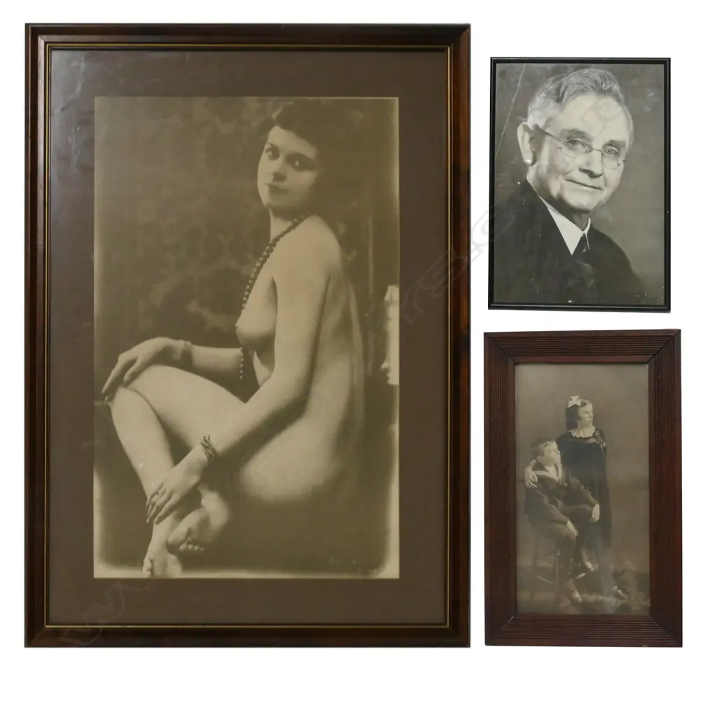 TWO VINTAGE PRINTS OF PHOTOS & ONE ORIG PHOTO, INCL MICHAEL JOSEPH SAVAGE, LARGEST: 720 X 500MM Image 1++