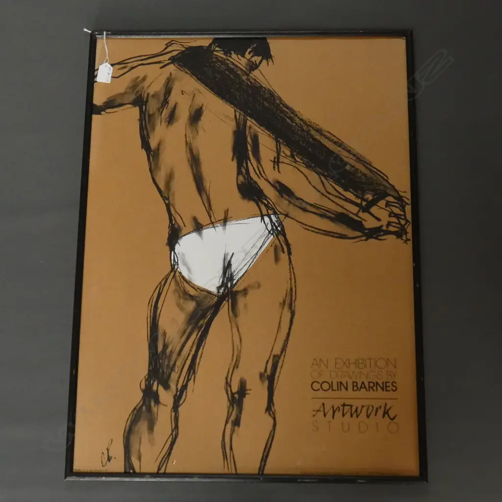 PRINT 'AN EXHIBITION OF DRAWINGS BY COLIN BARNES' 750x550mm Image 1++