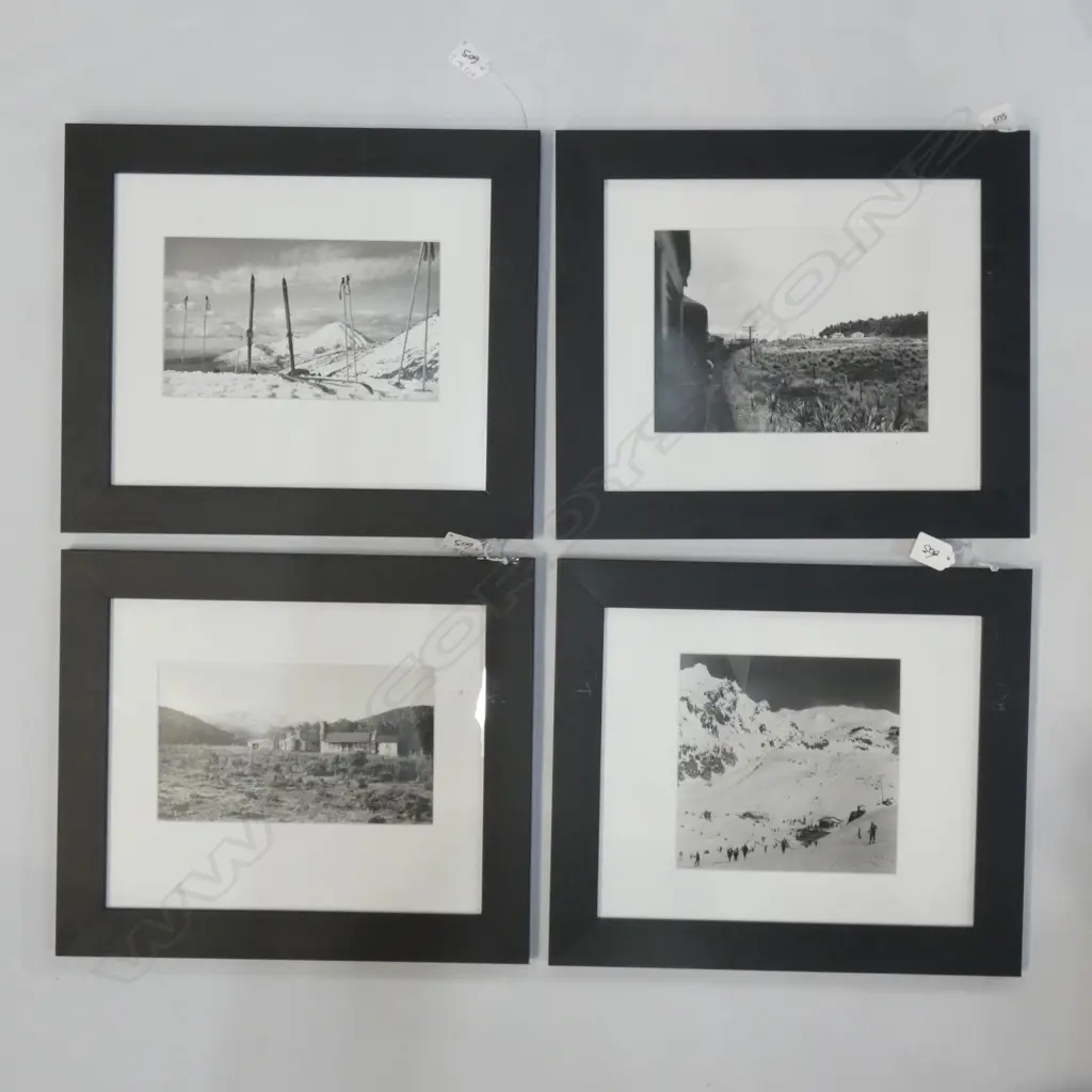 4 NATIONAL LIBRARY B&W PHOTOGRAPHIC PRINTS  235 x 170MM - BLACK FRAMES Image 1++