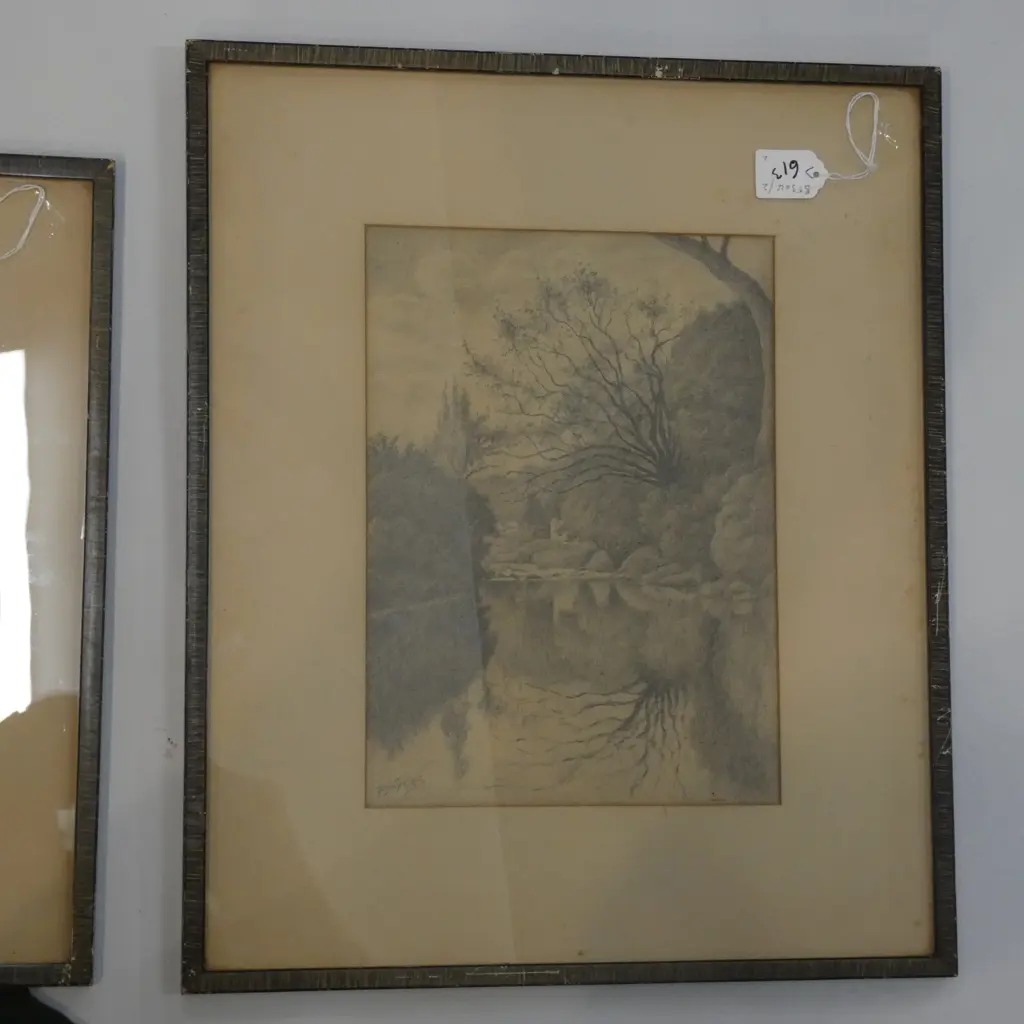 FREDERICK SYKES (1867-1945) 2 LANDSCAPE (DUNEDIN) SKETCHES, SIGNED, 275 x 200 & 215 x 340mm Image 1++