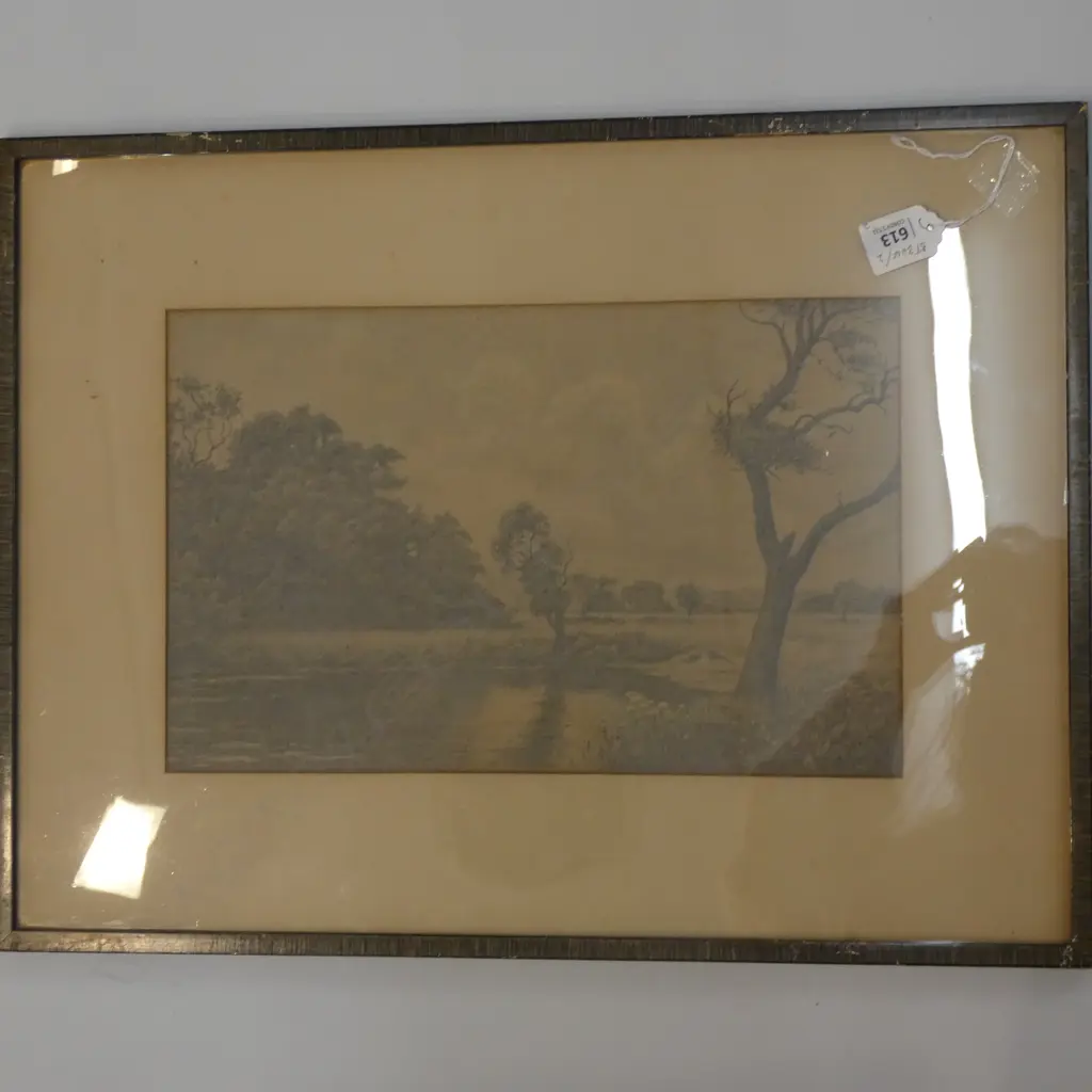 FREDERICK SYKES (1867-1945) 2 LANDSCAPE (DUNEDIN) SKETCHES, SIGNED, 275 x 200 & 215 x 340mm Image 1++
