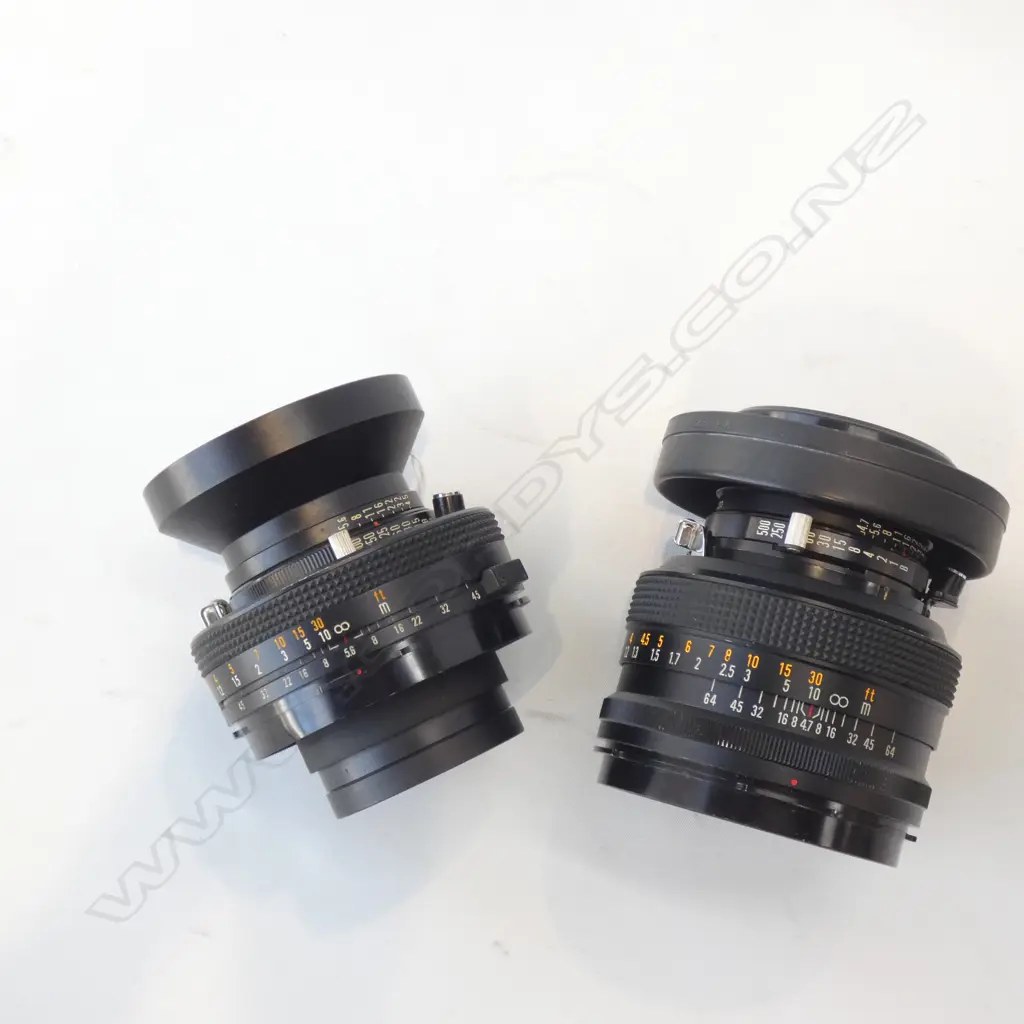 2 LGE MAMIYA CAMERA LENS. 1:56 f=75mm + 1:4.7 f=127mm. Image 1++