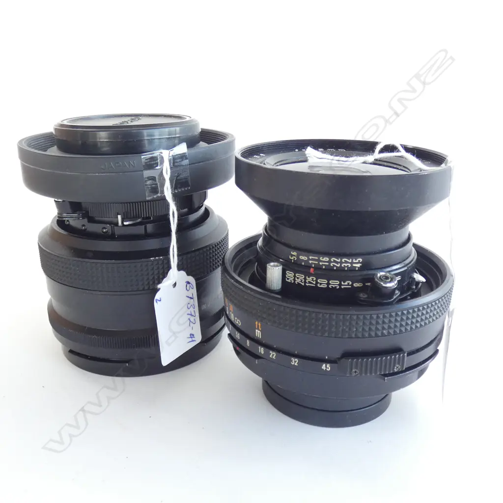 2 LGE MAMIYA CAMERA LENS. 1:56 f=75mm + 1:4.7 f=127mm. Image 1++
