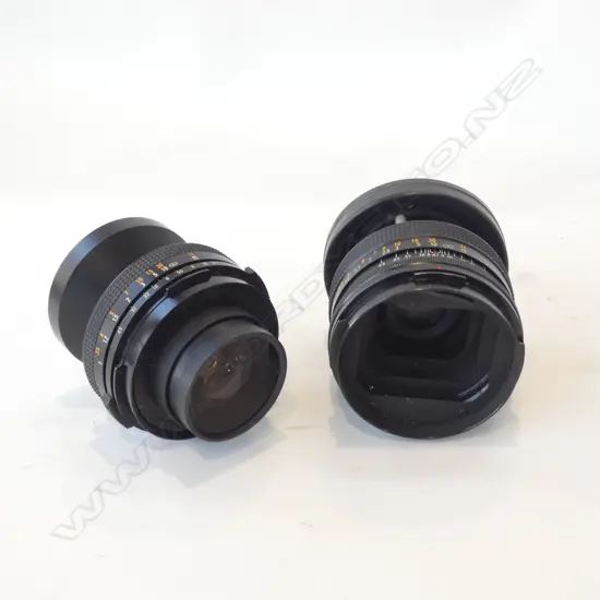 2 LGE MAMIYA CAMERA LENS. 1:56 f=75mm + 1:4.7 f=127mm.