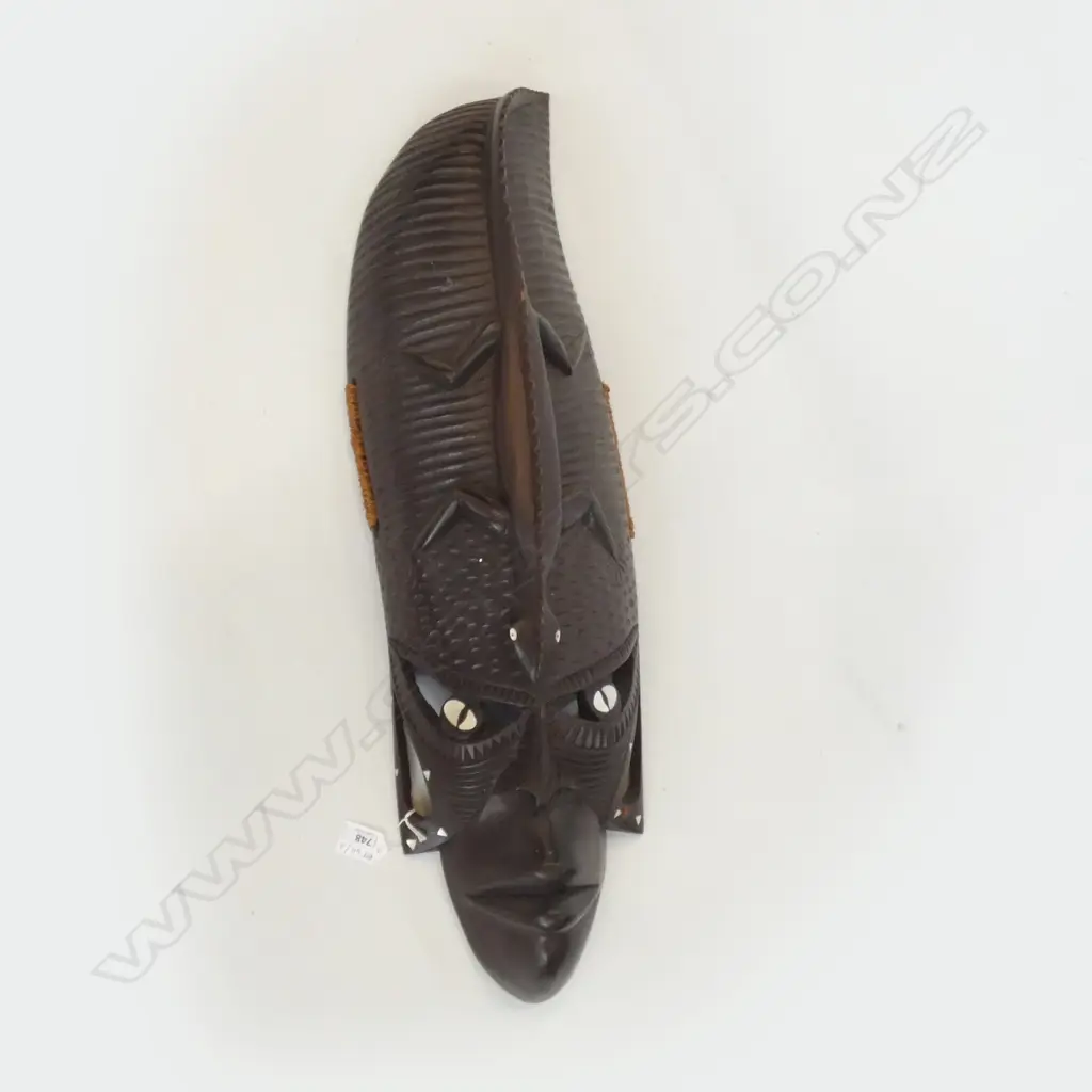 TALL CARVED WOODEN MASK H.710mm Image 1++