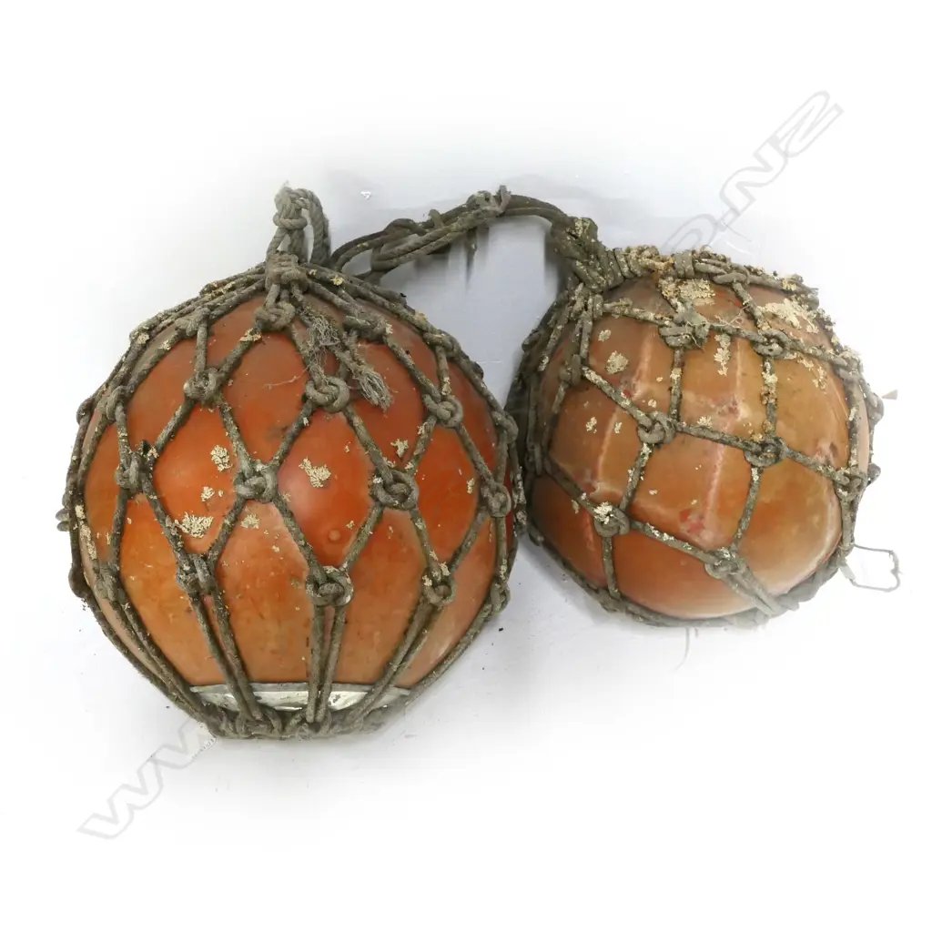 TWO OLD VINTAGE PLASTIC BUOYS, DIA. 360 & 310MM Image 1++