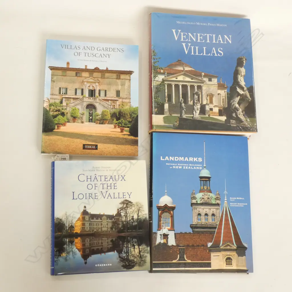 4 ARCHITECTURE COFFEE TABLE BOOKS; CHATEAUX, TUSCANY, VENETIAN VILLAS, LANDMARKS Image 1++