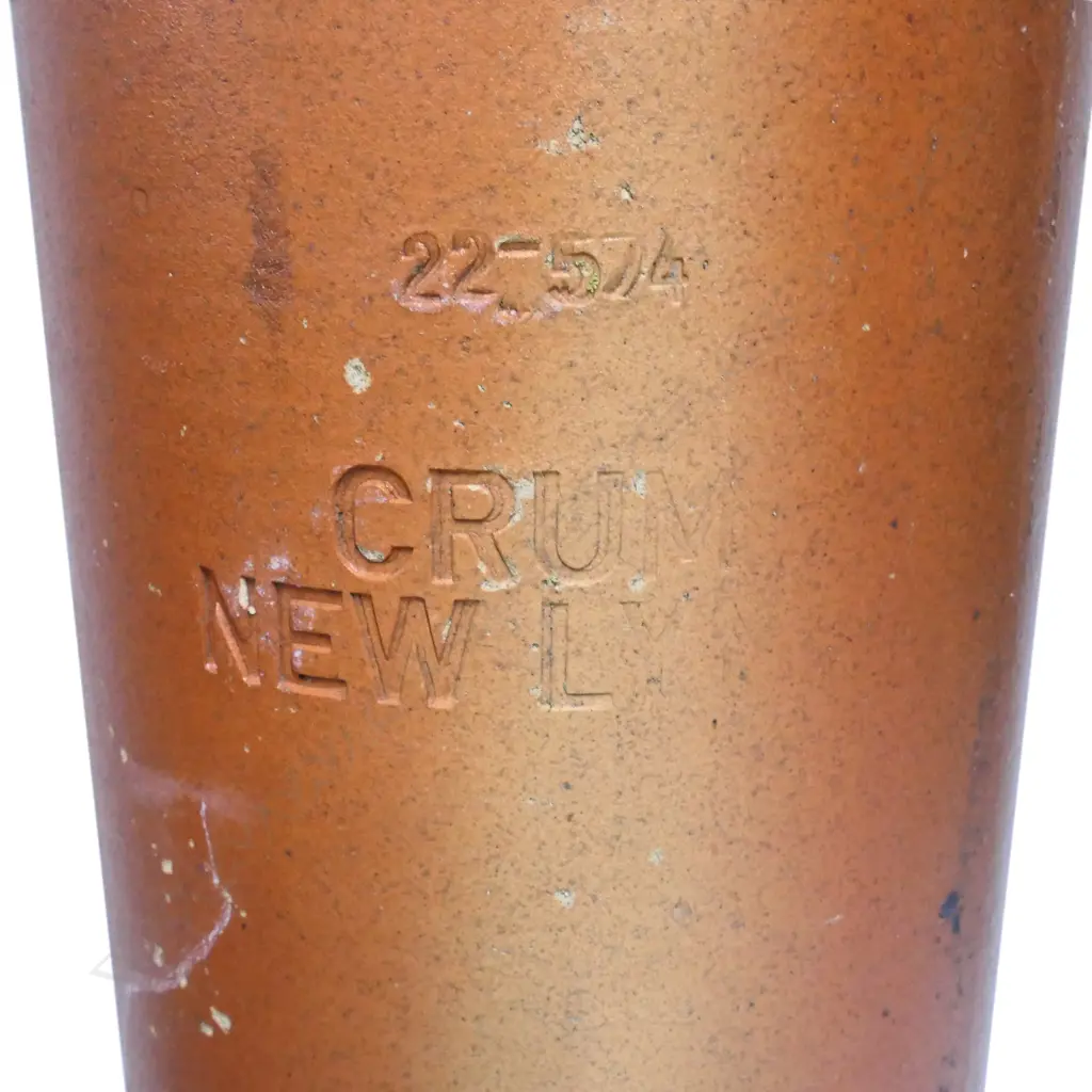 EXTRA LONG NZ COLONIAL 'CRUM, NEW LYNN' SALT GLAZE PIPE, L. 1250MM Image 1++