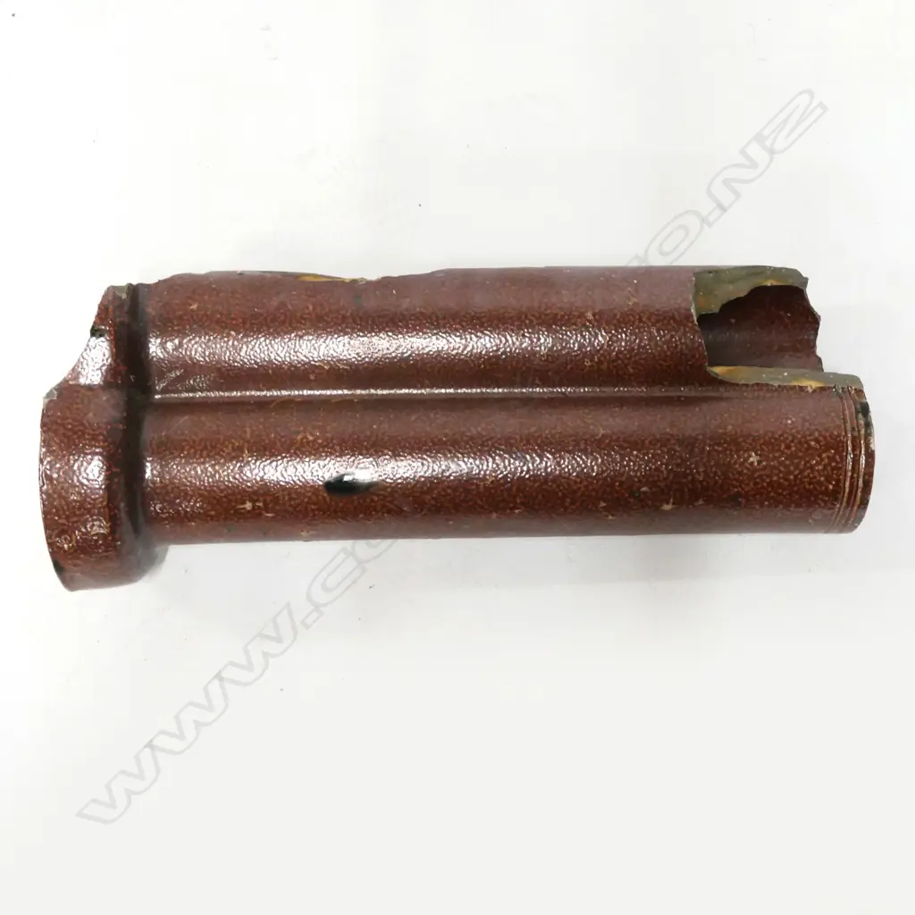 UNCOMMON NZ COLONIAL SALT GLAZED DOUBLE PIPE, L. 650MM, DAMAGE Image 1++