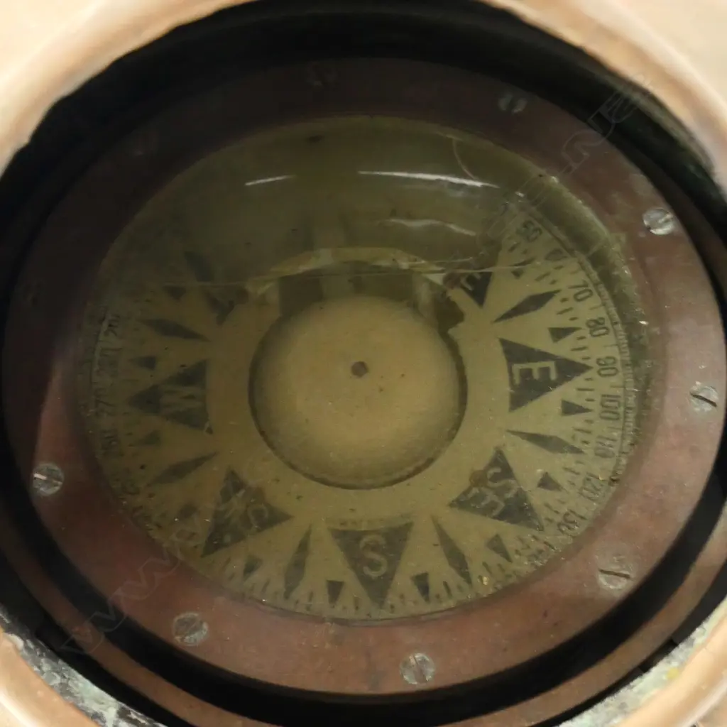 ANTIQUE BRASS SHIP'S BINNACLE, H. 270MM Image 1++