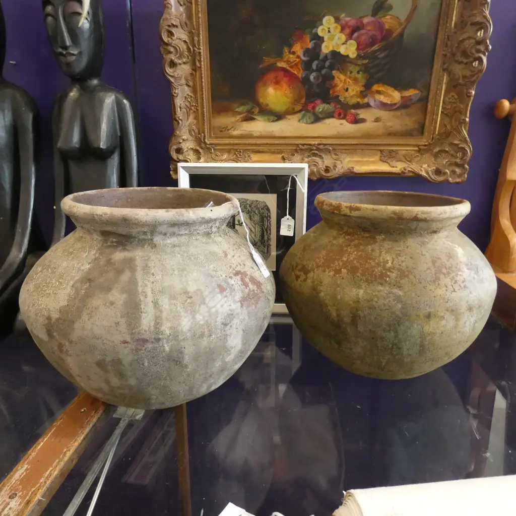 PR ORIENTAL TERRACOTTA POTS H.240mm Image 1++