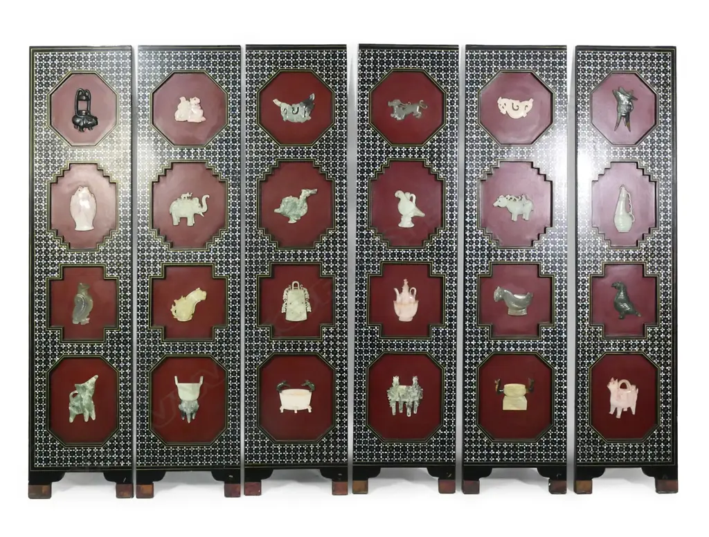 A Chinese folding six panel screen, Image 1++