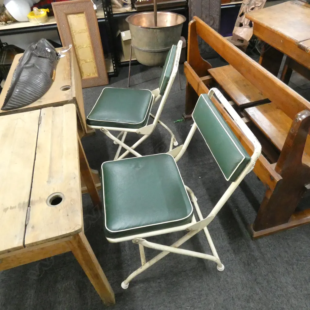 PR MID CENT. ENGLISH FOLDING PATIO CHAIRS BY PILLAR Image 1++