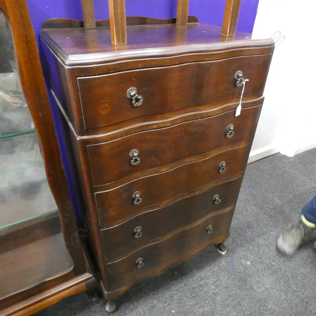 QUEEN ANNE STYLE TALL BOY 670x430x1100mm Image 1++