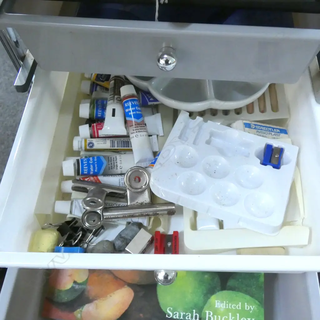 CONTEMPORARY 10 TRAY UNIT w. ART SUPPLIES Image 1++