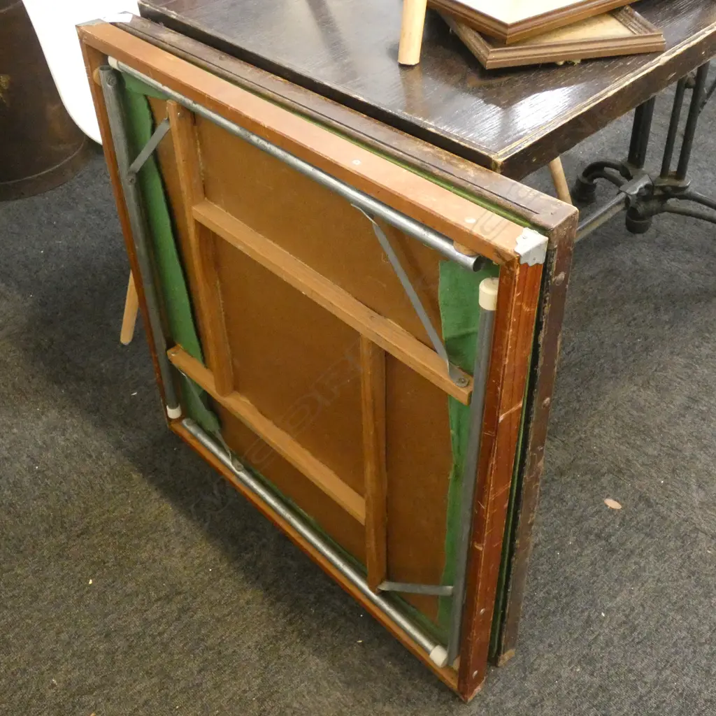 2 FOLDING CARD TABLES 730mm sq Image 1++