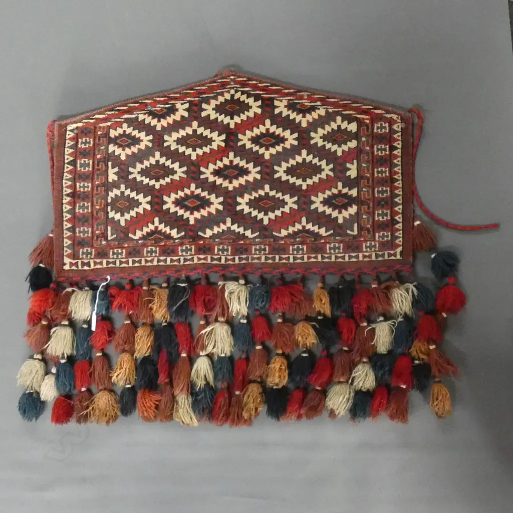 PERSIAN  MULTI TASSLED TENT HANGING (mounted on board) Image 1++