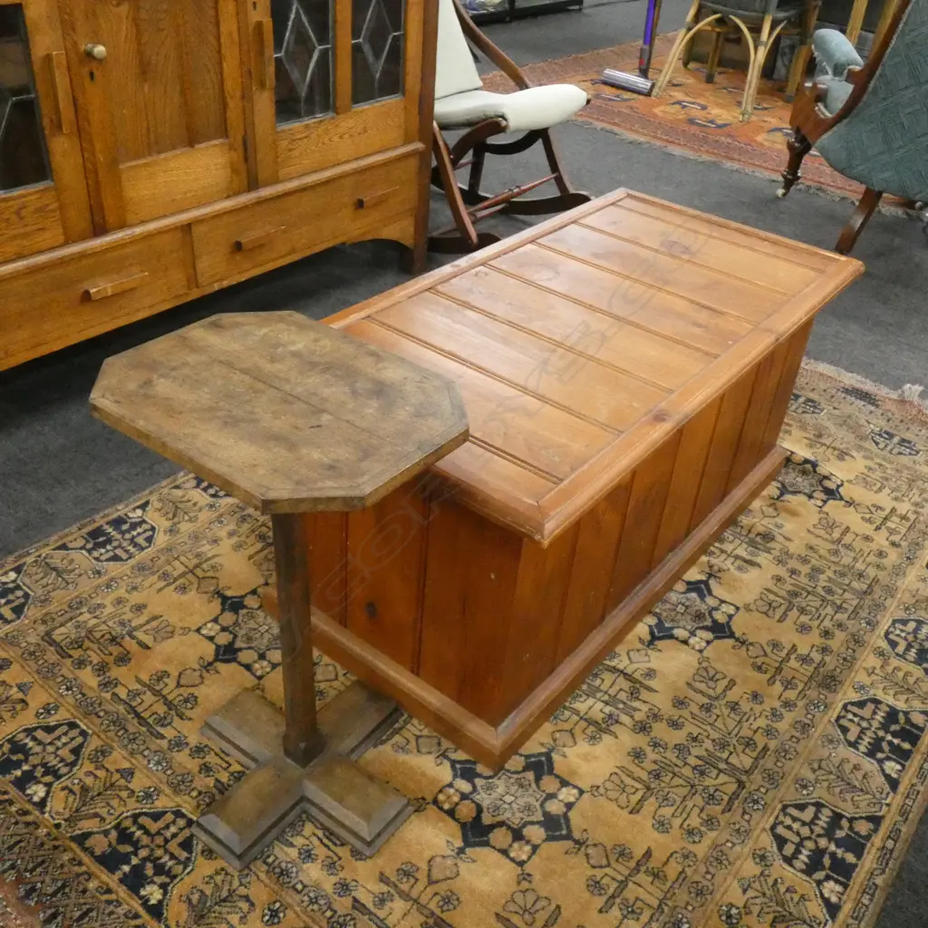 PINE BOX & WINE TABLE  Image 1++