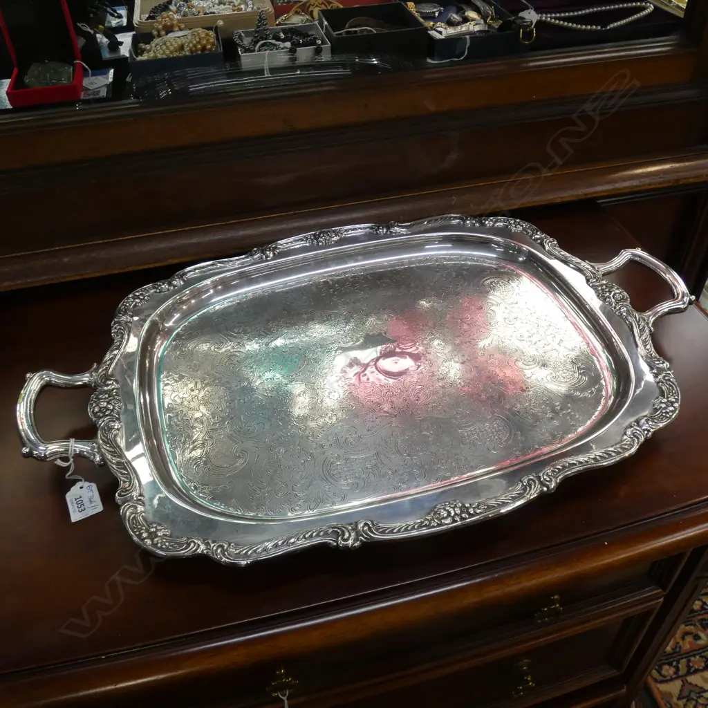 SILVER PLATE TRAY 620x400mm Image 1++