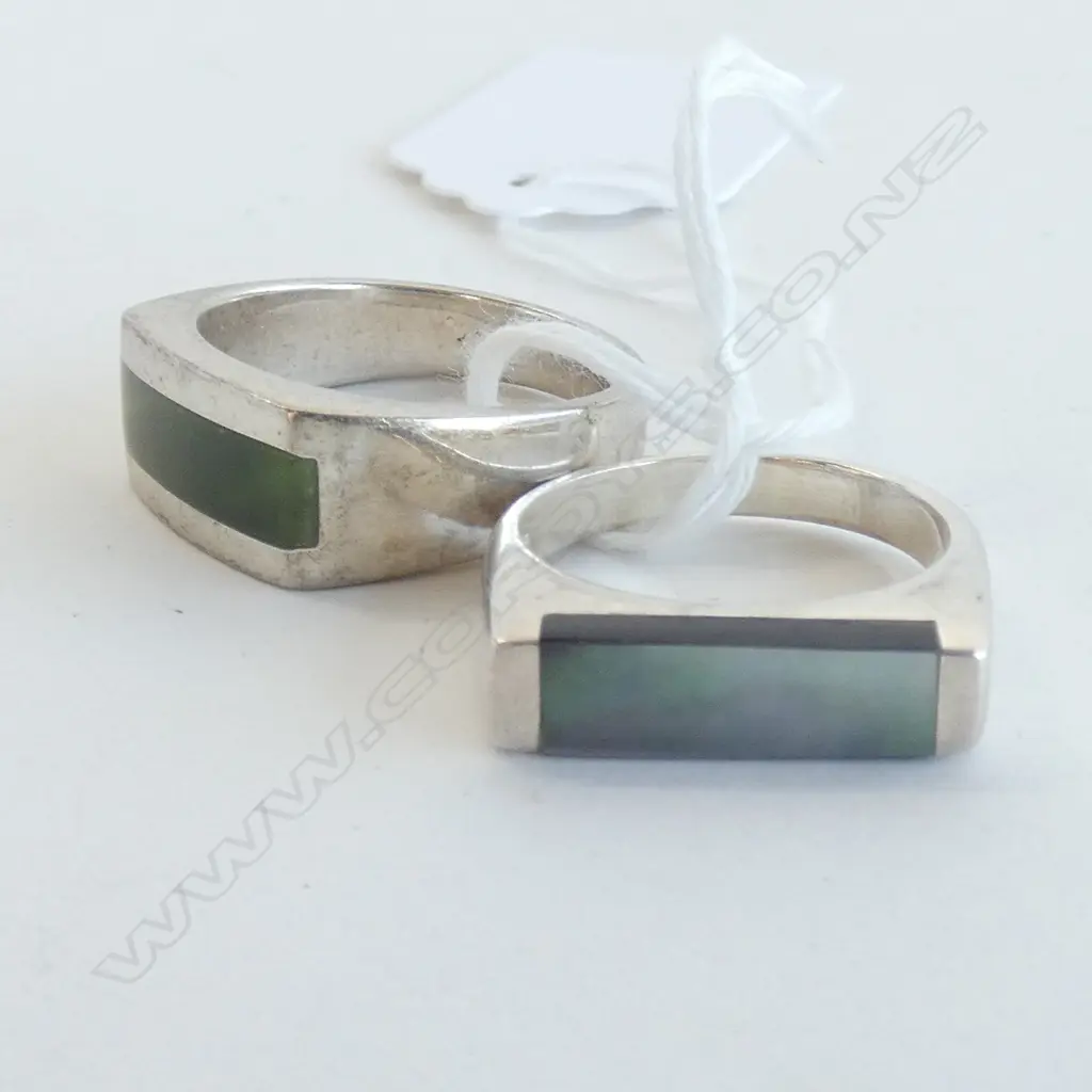 SILVER/JADE RING & SILVER/M.O.P RING Image 1++