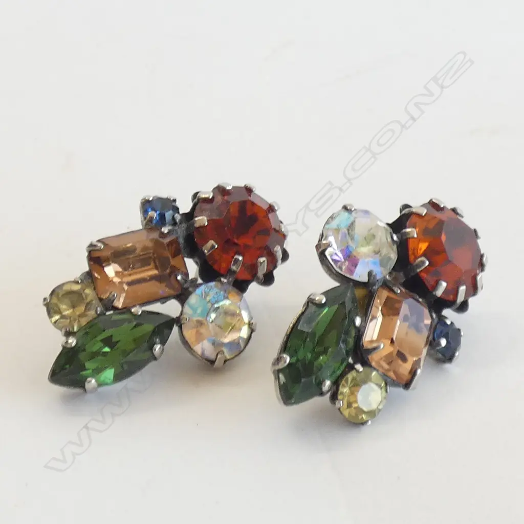 PR MID CENTRURY MULTI STONE EARRINGS  Image 1++