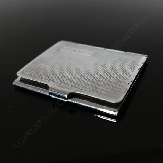 Two Compartment Stamp Case Chrome Plated,